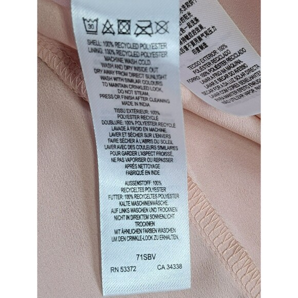 NWT French Connection Coral Floral Peach Diana Rec Crinkle Flowing Dress Size 12 - Picture 16 of 16